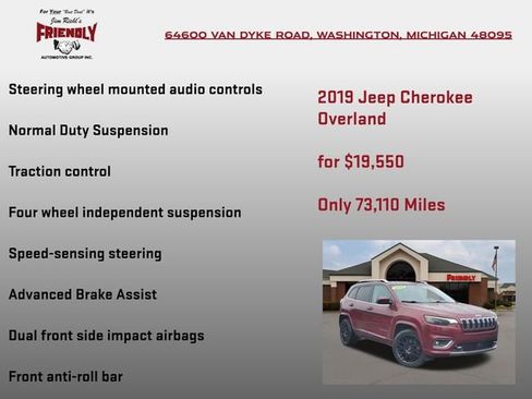 Used 2019 Jeep Cherokee Overland w/ Technology Group image 25