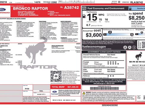 Used 2024 Ford Bronco Raptor AWD/4WD image 35