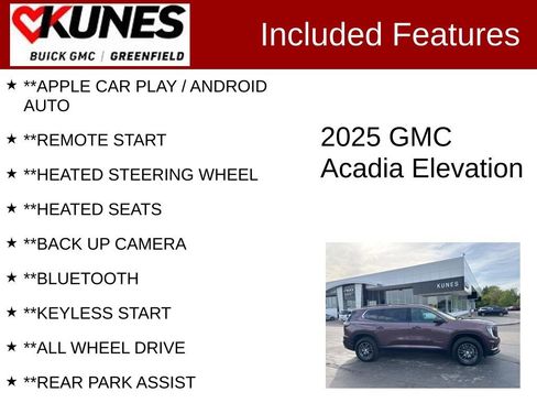 Used 2025 GMC Acadia Elevation AWD/4WD image 2
