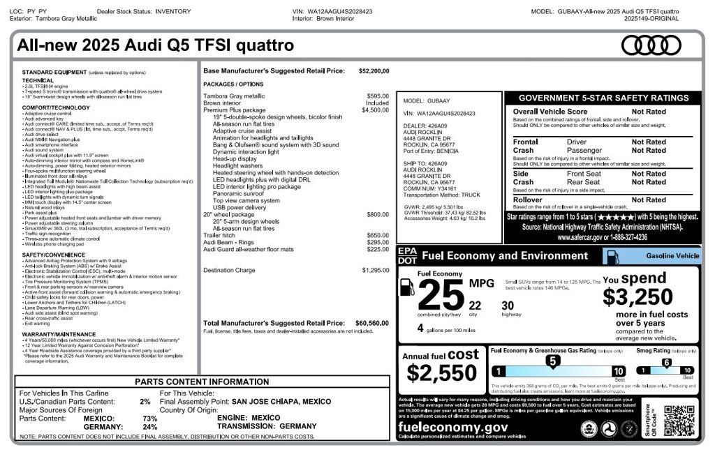 Used 2025 Audi Q5 Premium Plus AWD/4WD image 3