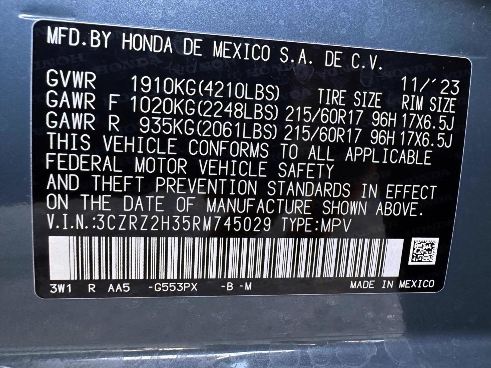 Used 2024 Honda HR-V LX image 30