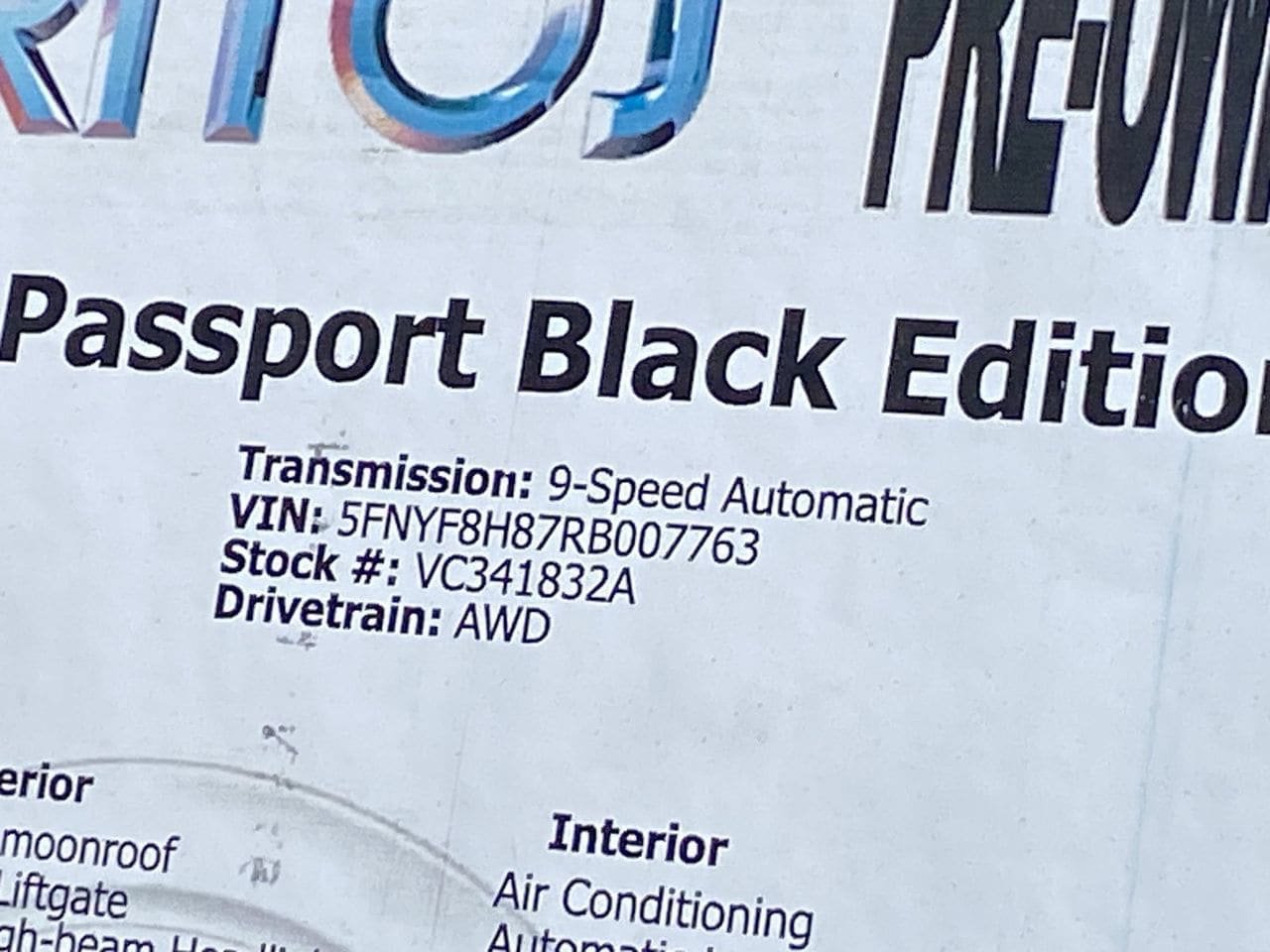Used 2024 Honda Passport Black Edition image 35