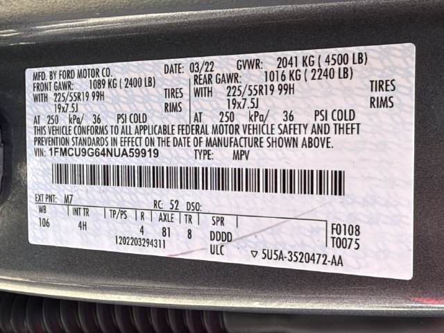 Used 2022 Ford Escape SE w/ SE Sport Appearance Package AWD/4WD image 28