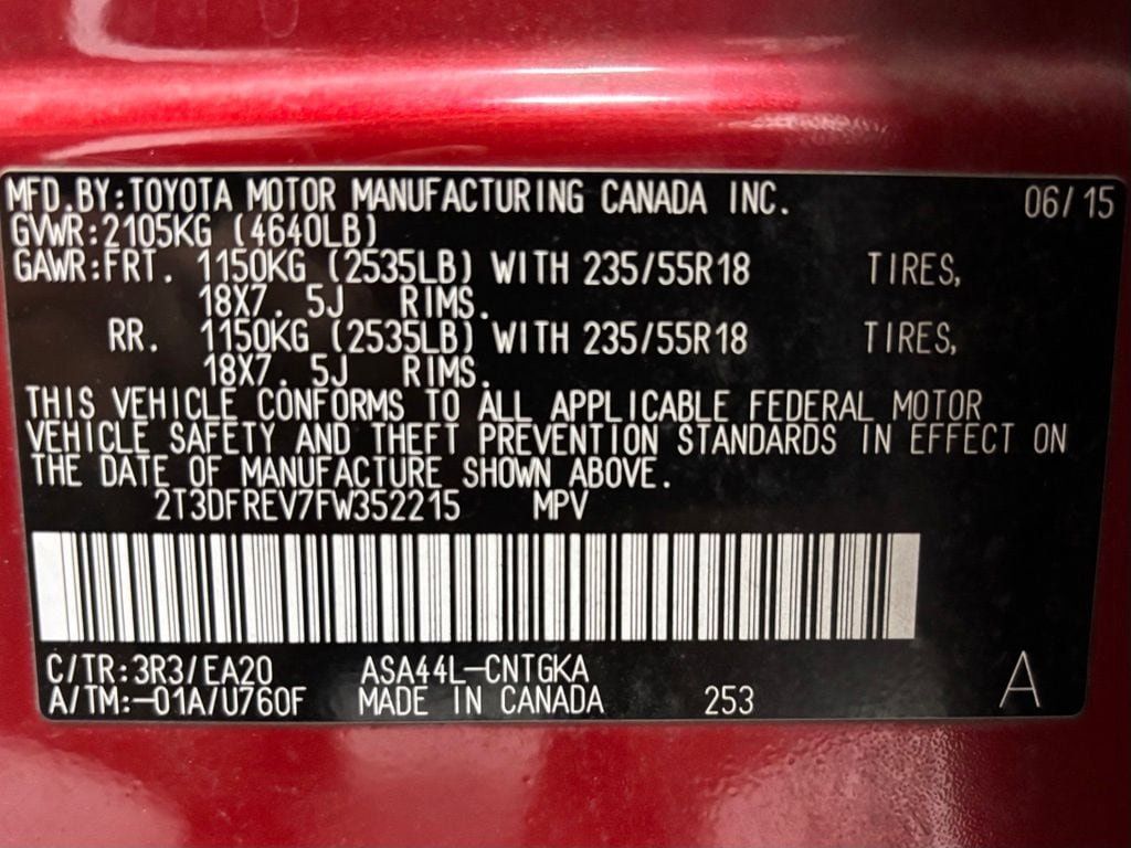 Used 2015 Toyota RAV4 Limited w/ Technology Package AWD/4WD image 11