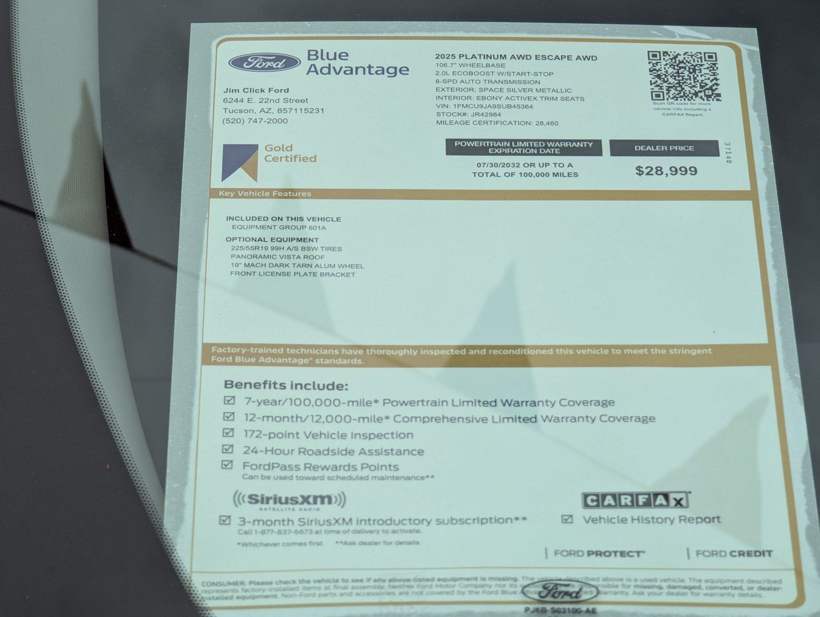 Certified 2025 Ford Escape Platinum AWD/4WD image 16