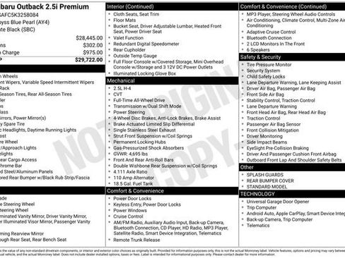 Used 2019 Subaru Outback 2.5i Premium image 15