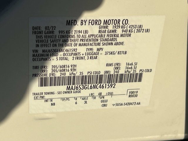 Certified 2022 Ford EcoSport SE w/ SE Convenience Package AWD/4WD image 19