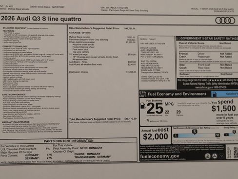New 2026 Audi Q3 quattro 2.0T AWD/4WD image 31