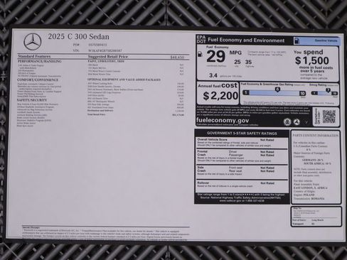Certified 2025 Mercedes-Benz C 300 Sedan image 9