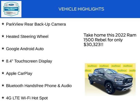 Used 2022 RAM 1500 Rebel w/ Rebel Level 1 Equipment Group AWD/4WD image 19
