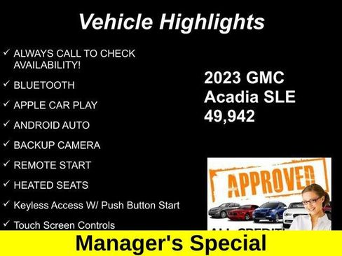 Used 2023 GMC Acadia SLE w/ Driver Convenience Package FWD image 10