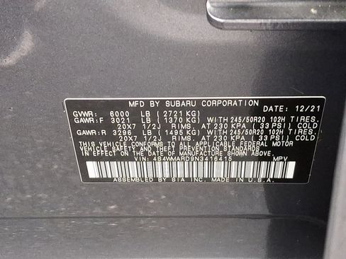 Certified 2022 Subaru Ascent Touring image 58