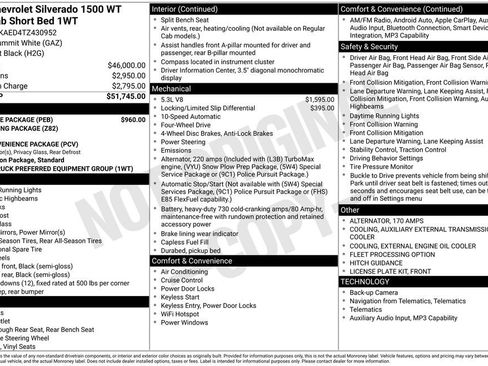 New 2026 Chevrolet Silverado 1500 W/T w/ WT Value Package AWD/4WD image 28
