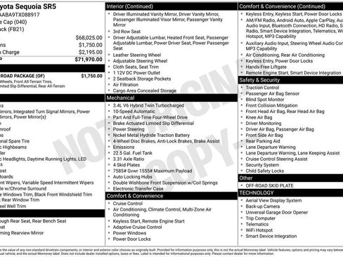 Used 2026 Toyota Sequoia SR5 w/ TRD Off-Road Package AWD/4WD image 43