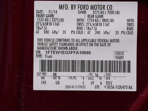 Used 2015 Ford F150 XLT w/ Equipment Group 302A Luxury AWD/4WD image 65