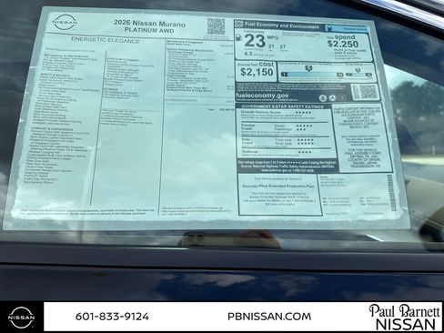 New 2026 Nissan Murano Platinum image 6