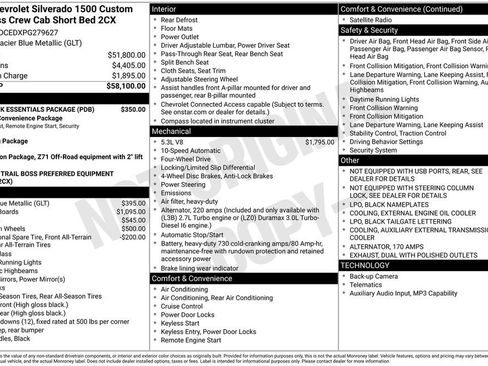 Used 2023 Chevrolet Silverado 1500 Custom Trail Boss w/ LPO, Dark Essentials Package AWD/4WD image 5