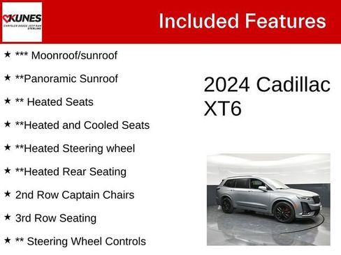 Used 2024 Cadillac XT6 Sport w/ LPO, Onyx Lite Package AWD/4WD image 5