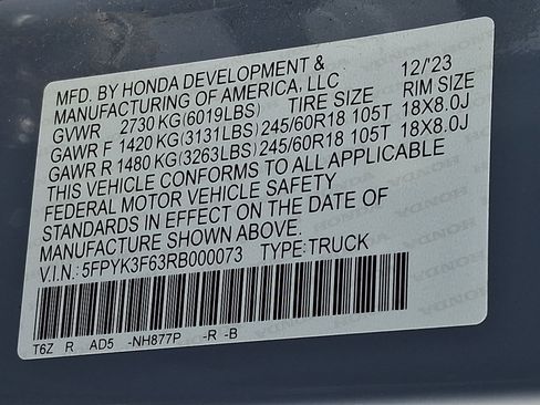 Certified 2024 Honda Ridgeline TrailSport image 29