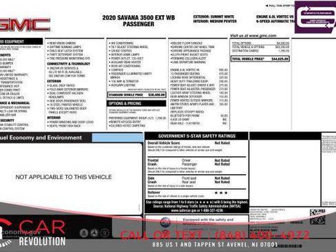 Used 2020 GMC Savana 3500 LT w/ LT Preferred Equipment Group image 10