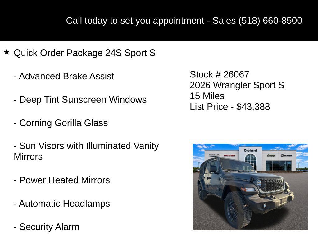 New 2026 Jeep Wrangler Unlimited Sport AWD/4WD image 5