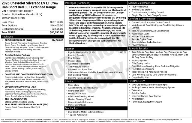 Used 2026 Chevrolet Silverado EV LT w/ Premium Package AWD/4WD image 20