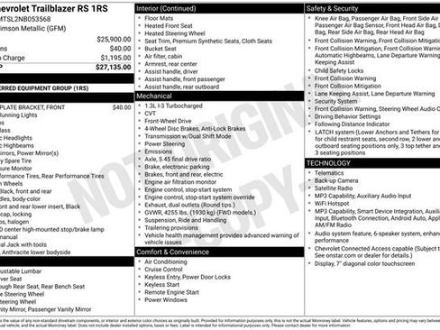 Used 2022 Chevrolet TrailBlazer RS FWD image 7