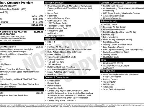 Used 2024 Subaru Crosstrek 2.0i Premium image 28