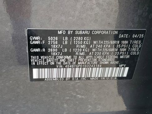 Used 2025 Subaru Outback Touring XT w/ Popular Package #2 AWD/4WD image 34