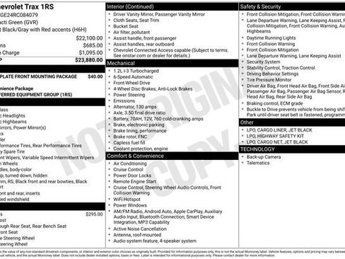 Used 2024 Chevrolet Trax RS FWD image 9