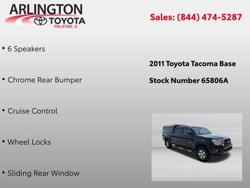 Used 2011 Toyota Tacoma 4x4 Double Cab w/ SR5 Pkg #2 image 2