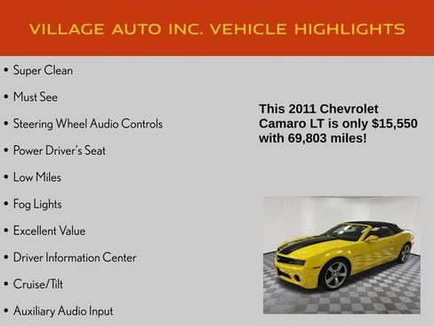 Used 2011 Chevrolet Camaro LT w/ RS Package RWD image 7