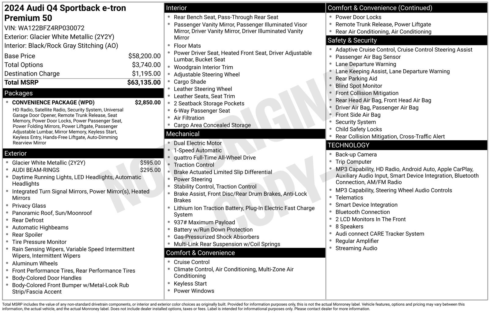 Certified 2024 Audi Q4 e-tron Premium w/ Convenience Package AWD/4WD image 32
