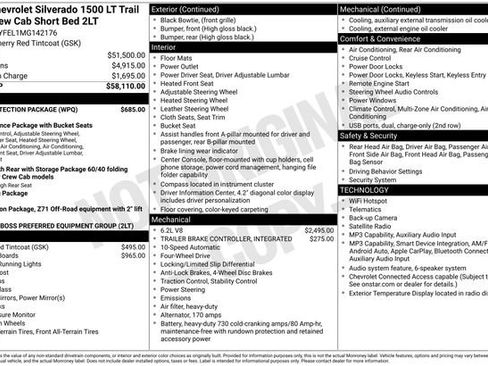 Used 2021 Chevrolet Silverado 1500 LT Trail Boss w/ Bed Protection Package AWD/4WD image 6