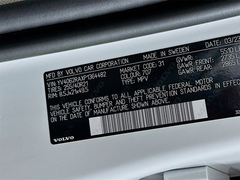 Used 2023 Volvo XC60 B6 Ultimate w/ Protection Package Premier image 33