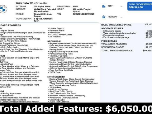 Used 2025 BMW X5 xDrive50e AWD/4WD image 3