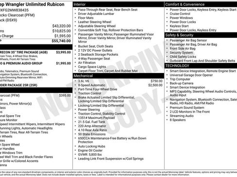 Used 2021 Jeep Wrangler Unlimited Rubicon w/ Xtreme Recon 35" Tire Package AWD/4WD image 6