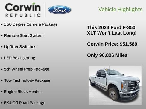 Used 2023 Ford F350 XLT w/ 360-Degree Camera Package image 7