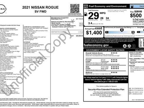 Used 2021 Nissan Rogue SV FWD image 3
