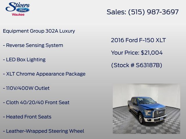 Used 2016 Ford F150 XLT w/ Equipment Group 302A Luxury AWD/4WD image 16