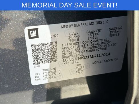 Used 2021 Chevrolet Tahoe LT w/ LT Signature Package AWD/4WD image 36