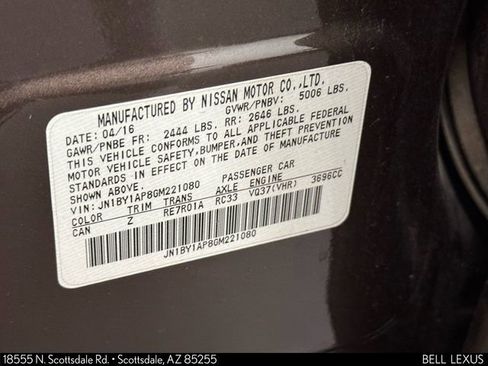 Used 2016 INFINITI Q70 3.7 w/ Sport Package image 29