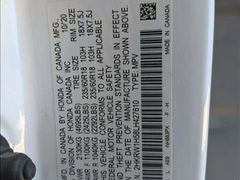 Used 2020 Honda CR-V EX image 16