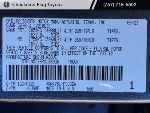Used 2024 Toyota Tundra SR5 w/ SR5 Convenience Package AWD/4WD image 22