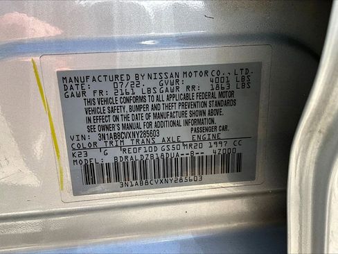 Used 2022 Nissan Sentra SV w/ All-Weather Package FWD image 16