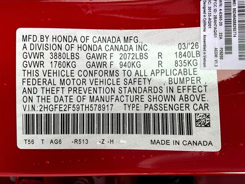Certified 2026 Honda Civic Sport image 18