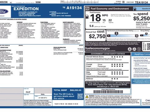New 2026 Ford Expedition Platinum w/ Stealth Performance Package AWD/4WD image 37