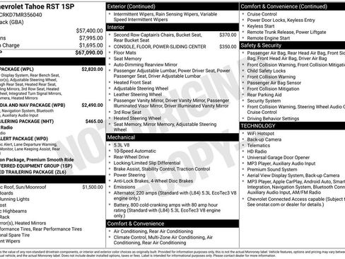 Used 2021 Chevrolet Tahoe RST w/ Luxury Package RWD image 9