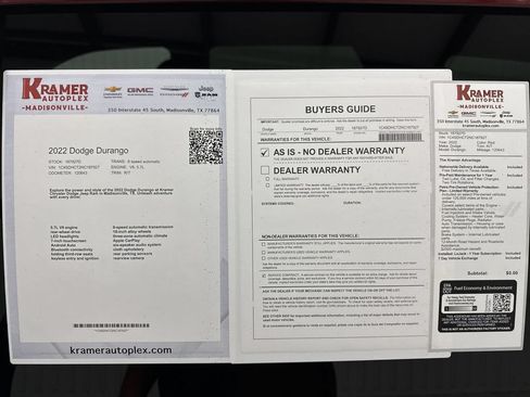 Used 2022 Dodge Durango R/T w/ Blacktop Package RWD image 35