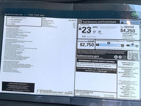 New 2025 Land Rover Range Rover Velar S image 15